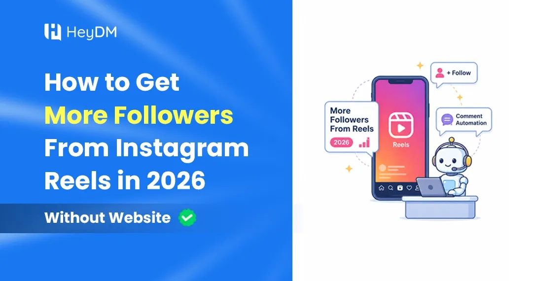 Learn how to grow followers from Instagram Reels using comment automation in 2026. Step-by-step guide with tools like HeyDM to boost engagement and conversions.