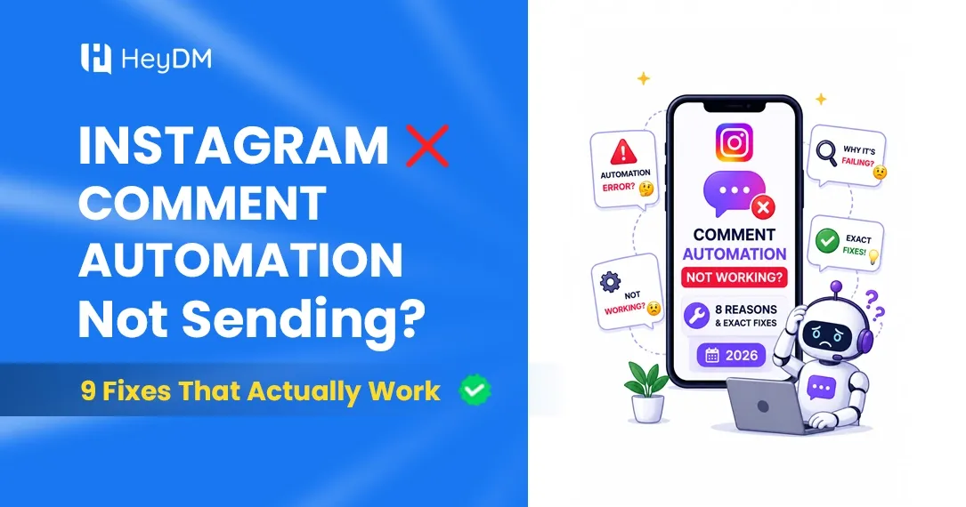 Instagram comment automation stopped working? These 8 hidden reasons are why — API limits, expired permissions, wrong keyword triggers, spam flags & more. Exact fixes inside.